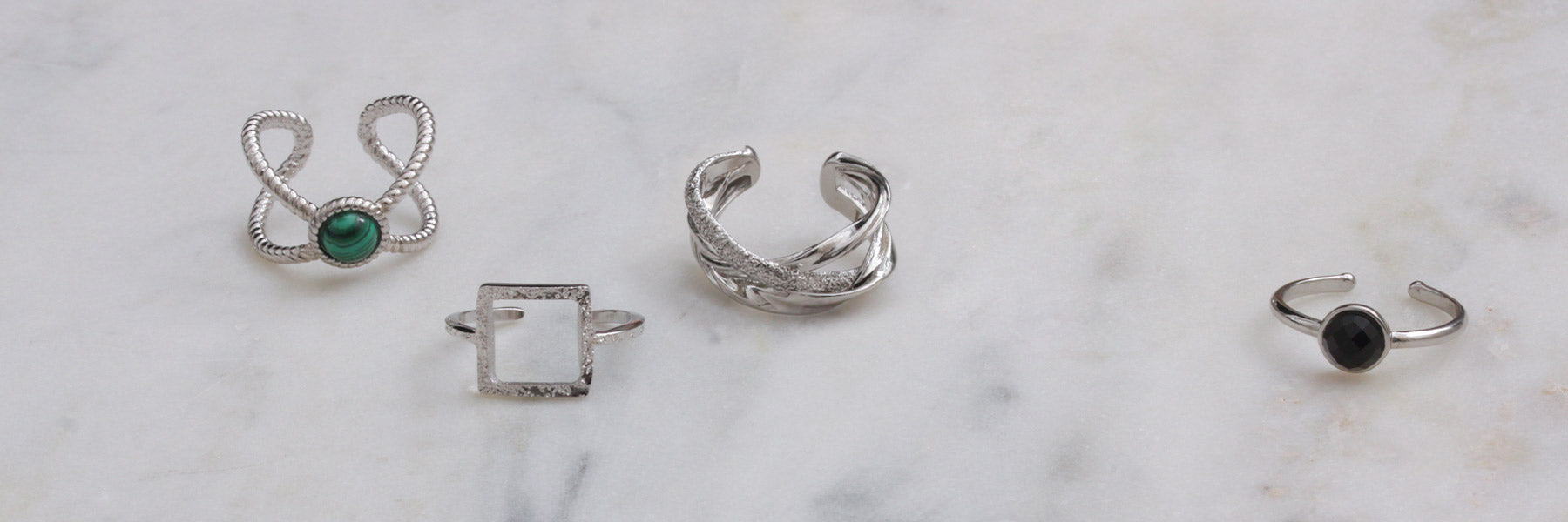 Bagues argentées