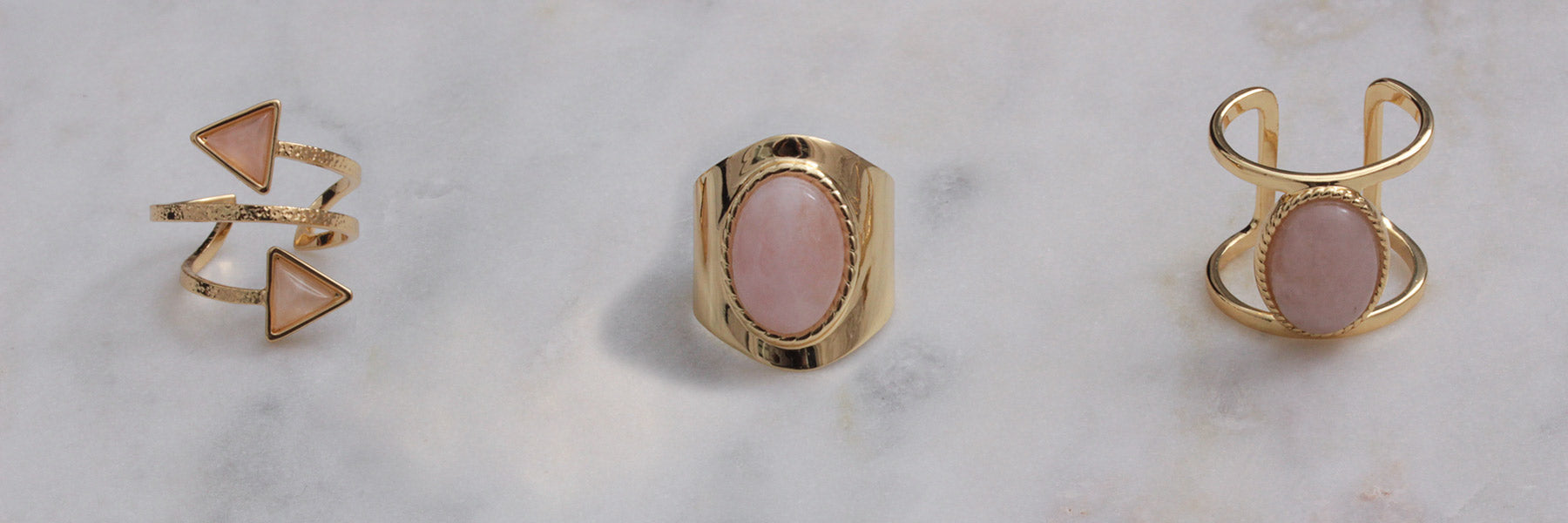Bagues Quartz Rose