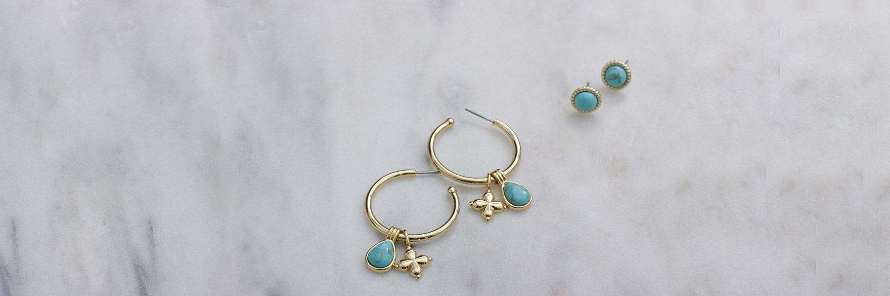 Boucles d'oreilles bleues