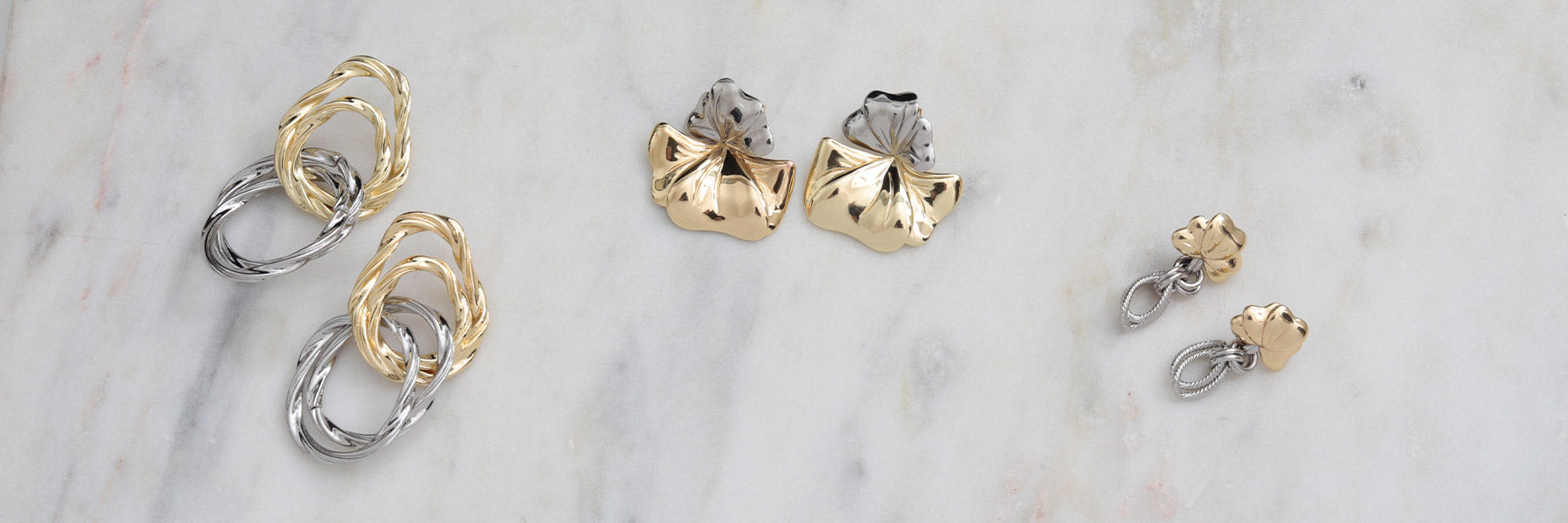 Boucles d'oreilles Mix Or/Argent